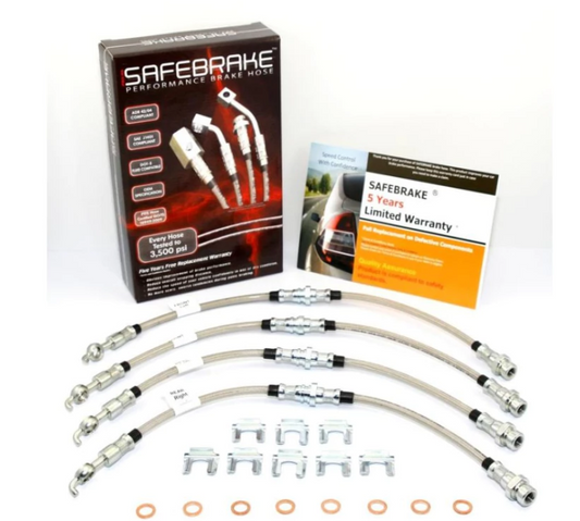 STEEL BRAIDED BRAKE HOSE for Proton Satria C98, C99 GTi 1.6 / 1.8 - 4pcs