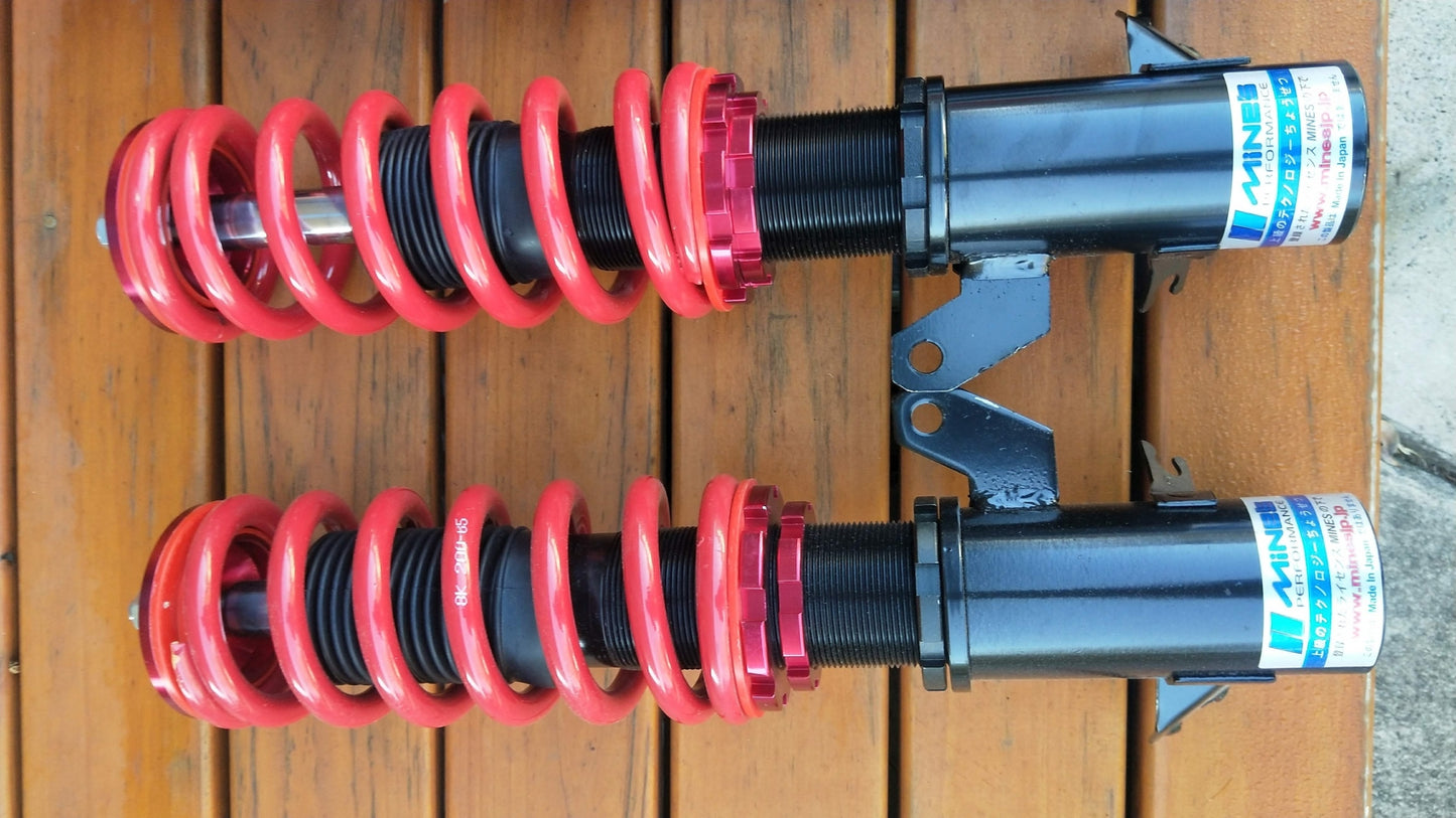 Proton Satria GTi and Non Gti, Waja, Impian Gen2, Persona Putra and others  - Mines Performance Coilover Adjustable Suspension - Made in Japan