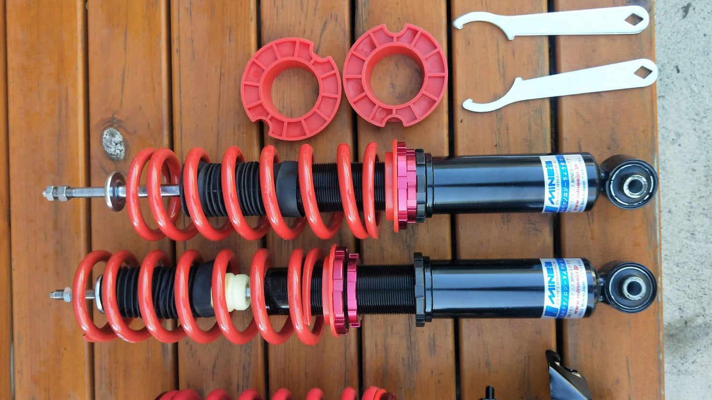 Proton Satria GTi and Non Gti, Waja, Impian Gen2, Persona Putra and others  - Mines Performance Coilover Adjustable Suspension - Made in Japan