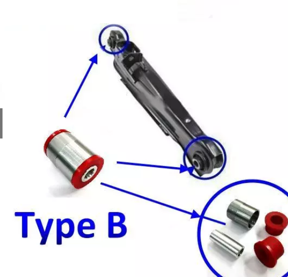 Proton Wira/Waja/Satria/Satria GTI / Satria NEO /Waja/Gen 2/Persona/Inspira/ Putra / M21 Rear Lower Arm Replacement Bush Kit (Set of 2)