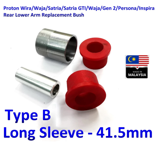 Proton Wira/Waja/Satria/Satria GTI / Satria NEO /Waja/Gen 2/Persona/Inspira/ Putra / M21 Rear Lower Arm Replacement Bush Kit (Set of 2)