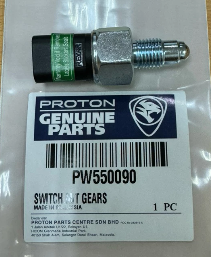Genuine Proton PW550090  REVERSE LAMP SWITCH for Jumbuck, Arena, Gen2, Persona, Impian, Saga, Saloon, Iswara, Perdana, Eterna, Putra, M21, Satria / GTi, Satria Neo, Waja, Wira 4G15P