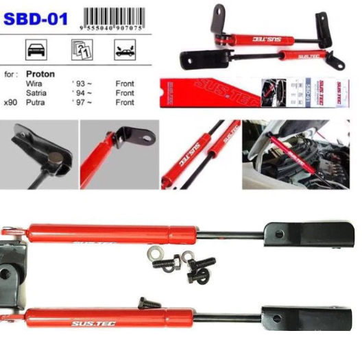 Sus-Tec Front Bonnet Struts kit – Proton Satria GTI / Non-GTI, Putra / M21, Wira / Persona, Arena / Jumbuck
