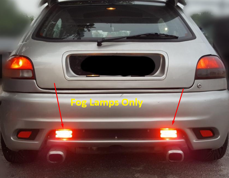 Proton Satria GTi, Satria R3 Rear Rear Reflector and Fog Lamp set