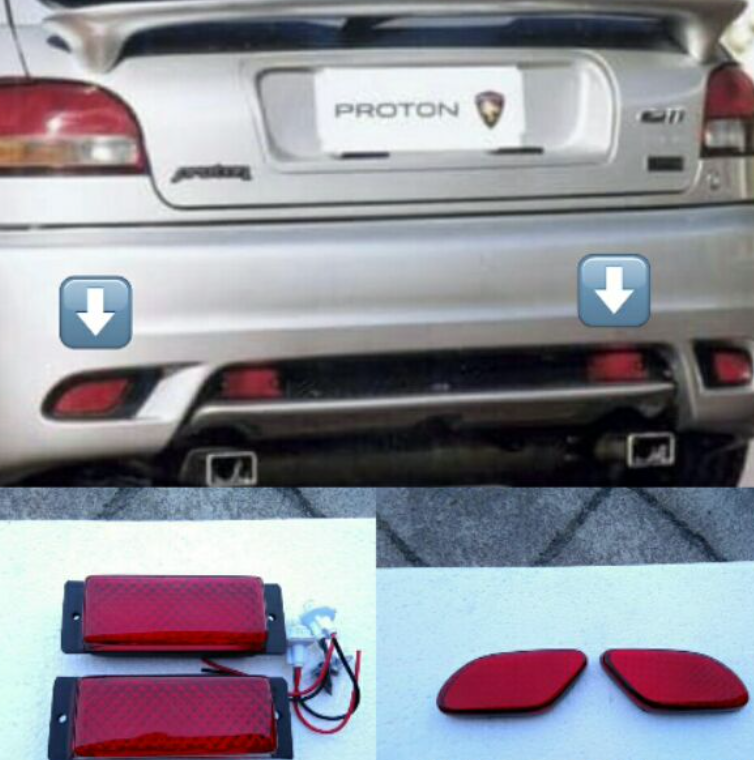 Proton Satria GTi, Satria R3 Rear Rear Reflector and Fog Lamp set