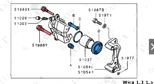 Proton Brake Caliper Rebuild Kits – Satria GTi / Non-GTi / Putra / M21 Arena Jumbuck / Wira / Persona (1.3 & 1.5)