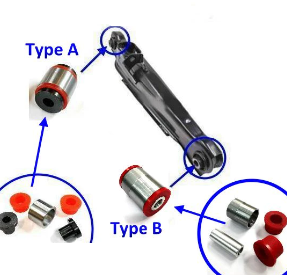 Proton Wira/Waja/Satria/Satria GTI / Satria NEO /Waja/Gen 2/Persona/Inspira/ Putra / M21 Rear Lower Arm Replacement Bush Kit (Set of 2)